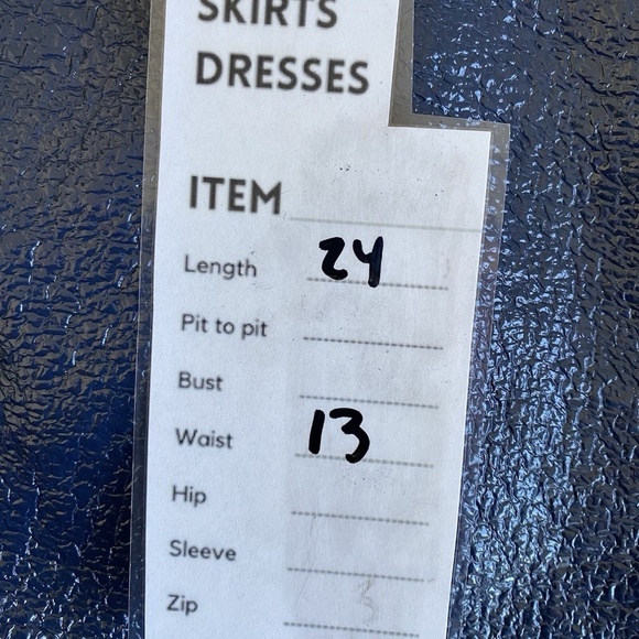 Never A Wallflower Navy Coated Skirt Size XS Front Pocket originally $245 - Picture 14 of 14